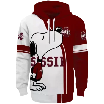 mississippi state bulldogs playful snoopy maroon hoodie best selling