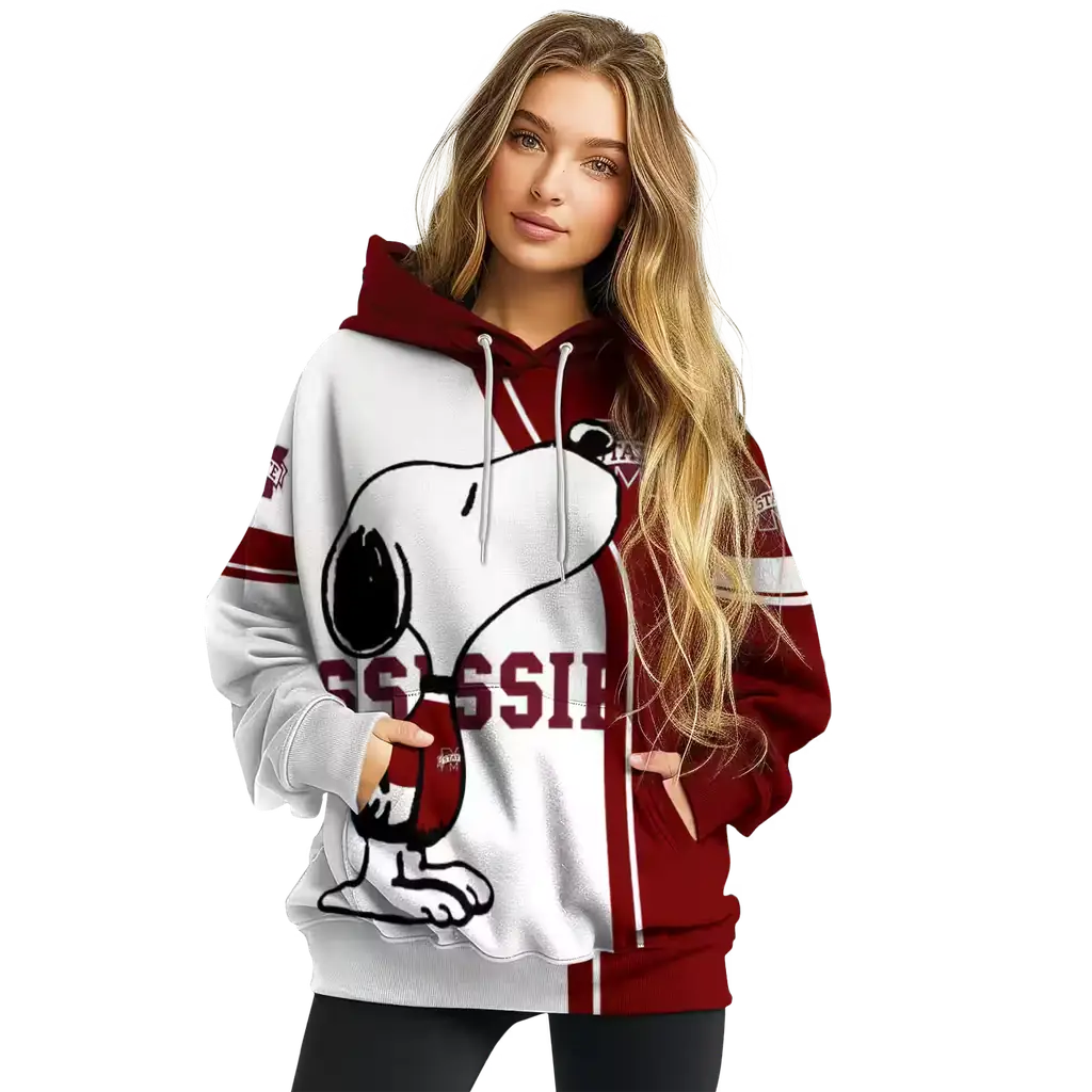 mississippi state bulldogs playful snoopy maroon hoodie high quality mississippi state bulldogs playful snoopy maroon hoodie high quality