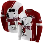 mississippi state bulldogs playful snoopy maroon hoodie best selling