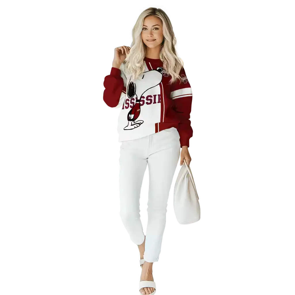 mississippi state bulldogs playful snoopy maroon hoodie trendy mississippi state bulldogs playful snoopy maroon hoodie trendy
