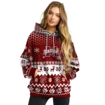 mississippi state bulldogs reindeer motif maroon hoodie best selling