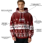 mississippi state bulldogs reindeer motif maroon hoodie best selling
