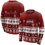 mississippi state bulldogs reindeer motif maroon hoodie best selling