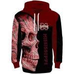 mississippi state bulldogs skull motif maroon black hoodie best selling