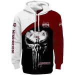 mississippi state bulldogs skull punisher white black hoodie best selling