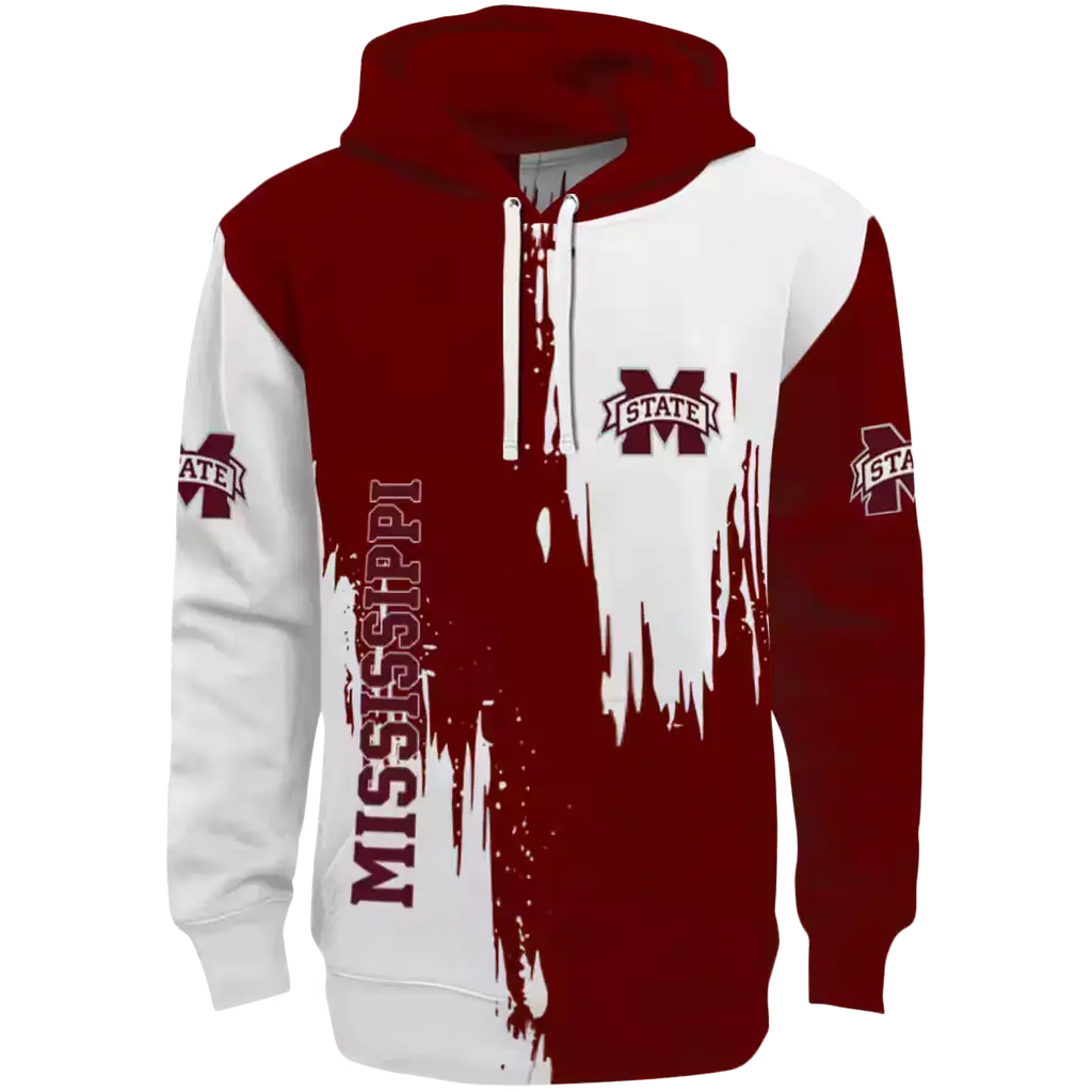 mississippi state bulldogs splatter effect maroon hoodie best selling mississippi state bulldogs splatter effect maroon hoodie best selling