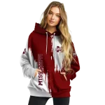 mississippi state bulldogs splatter effect maroon hoodie best selling