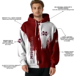 mississippi state bulldogs splatter effect maroon hoodie best selling