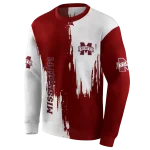 mississippi state bulldogs splatter effect maroon hoodie best selling