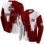 mississippi state bulldogs splatter effect maroon hoodie best selling