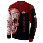 mississippi state bulldogs sugar skull maroon black hoodie best selling
