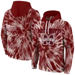 mississippi state bulldogs tie dye pattern maroon hoodie best selling