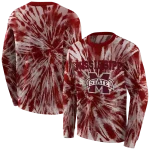 mississippi state bulldogs tie dye pattern maroon hoodie best selling