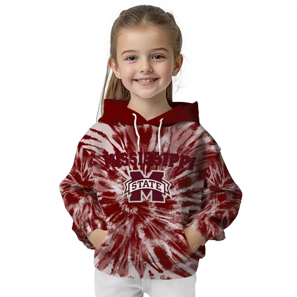 mississippi state bulldogs tie dye pattern maroon hoodie top rated mississippi state bulldogs tie dye pattern maroon hoodie top rated