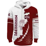 mississippi state bulldogs triangular pattern maroon white hoodie best selling
