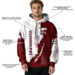 mississippi state bulldogs triangular pattern maroon white hoodie best selling