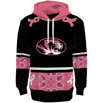 missouri tigers awareness ribbon black pink hoodie best selling