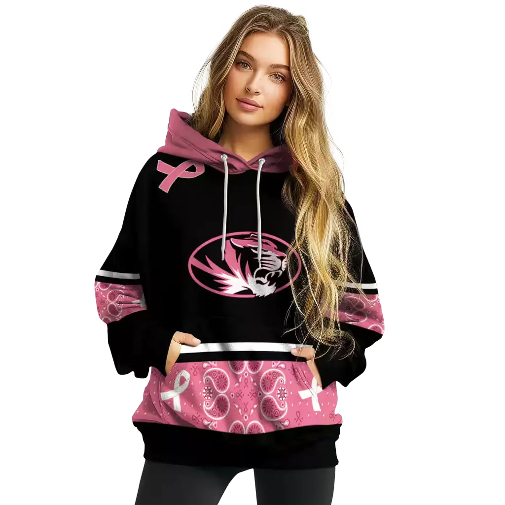 missouri tigers awareness ribbon black pink hoodie high quality missouri tigers awareness ribbon black pink hoodie high quality