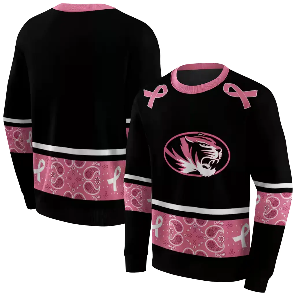 missouri tigers awareness ribbon black pink hoodie premium grade missouri tigers awareness ribbon black pink hoodie premium grade