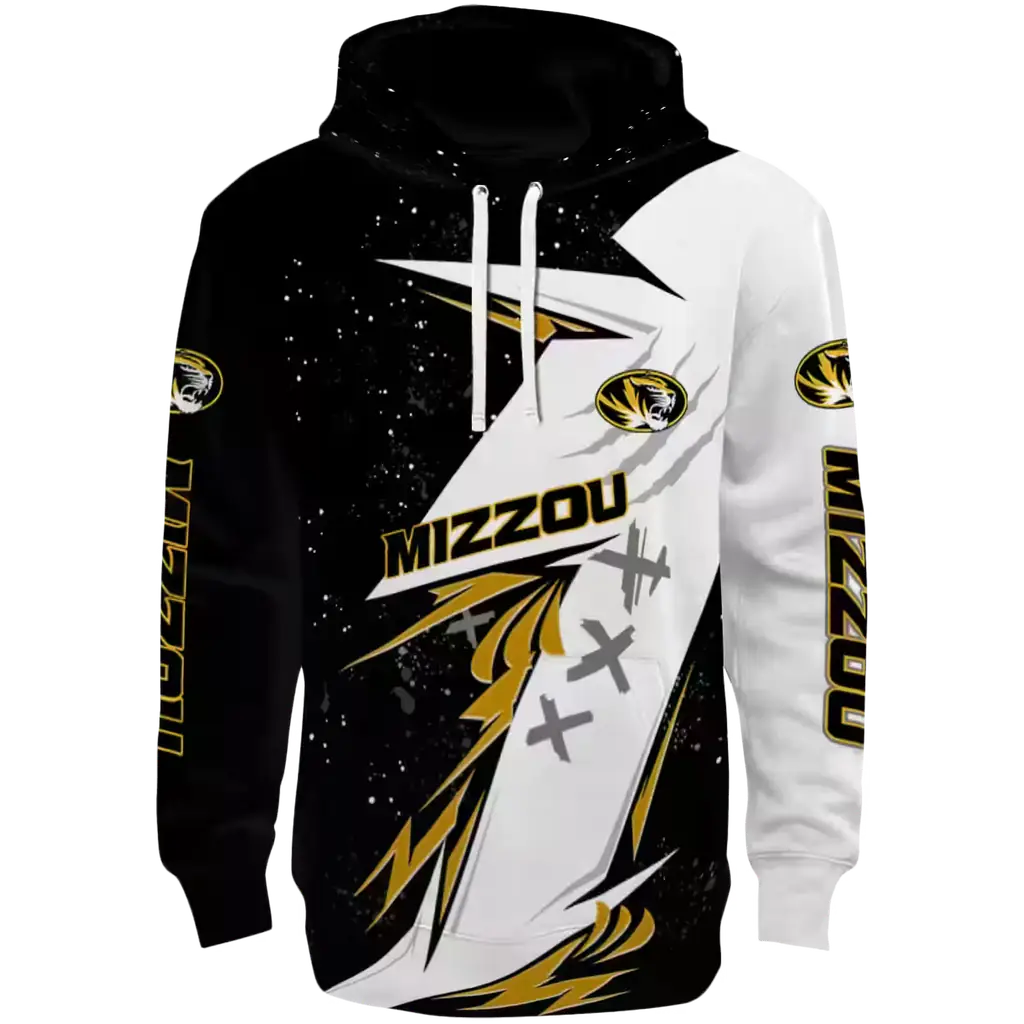 missouri tigers dynamic slash black white hoodie best selling missouri tigers dynamic slash black white hoodie best selling