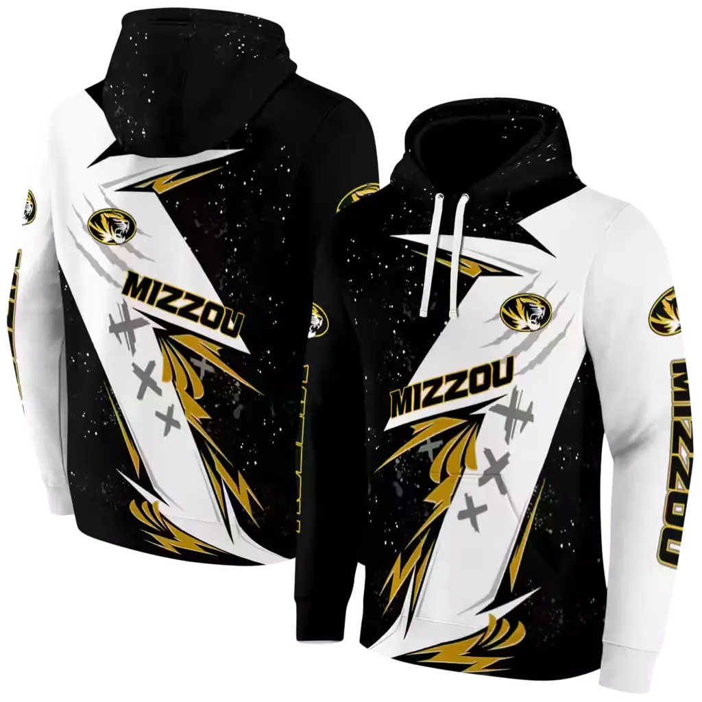 missouri tigers dynamic slash black white hoodie fashion forward missouri tigers dynamic slash black white hoodie fashion forward