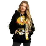 missouri tigers football heartbeat black hoodie best selling