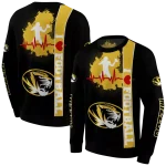 missouri tigers football heartbeat black hoodie best selling