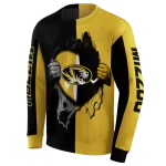 missouri tigers heartbeat graphic black hoodie best selling