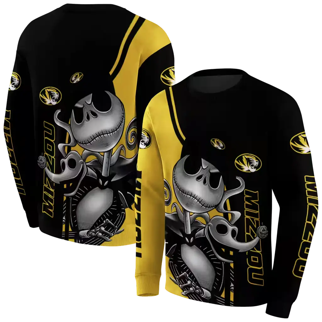 missouri tigers jack skellington black hoodie premium grade missouri tigers jack skellington black hoodie premium grade