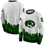missouri tigers lucky motif white green hoodie best selling