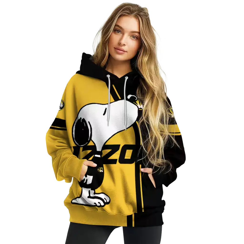 missouri tigers playful snoopy black hoodie high quality missouri tigers playful snoopy black hoodie high quality