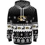 missouri tigers reindeer motif black hoodie best selling