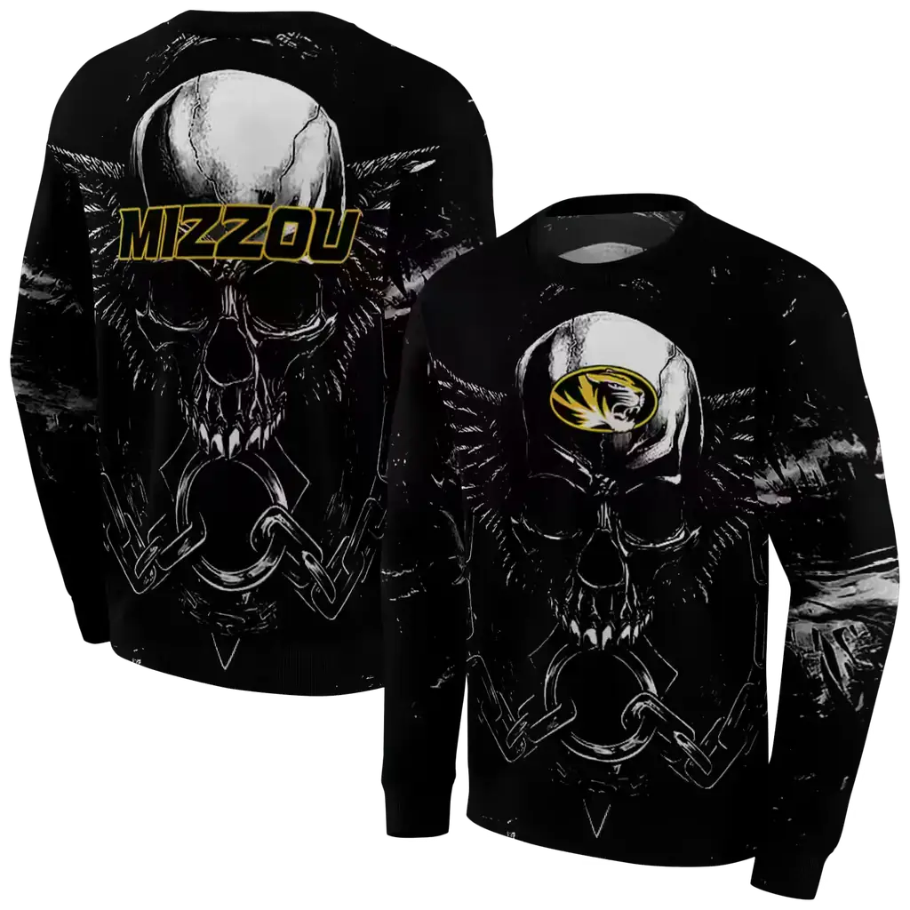 missouri tigers skull artwork black hoodie premium grade missouri tigers skull artwork black hoodie premium grade