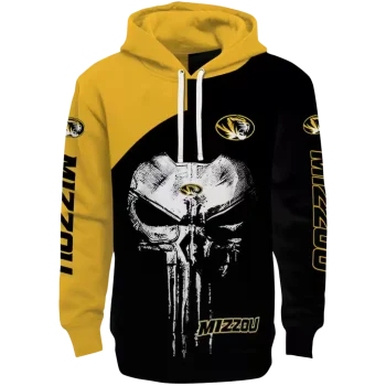 missouri tigers skull punisher gold black hoodie best selling