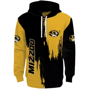 missouri tigers splatter effect black hoodie best selling