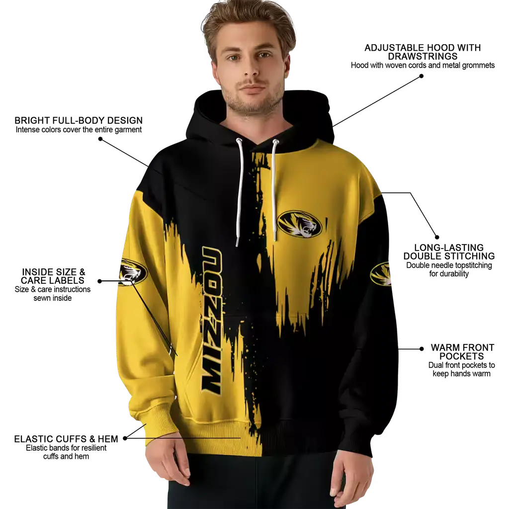 missouri tigers splatter effect black hoodie latest model missouri tigers splatter effect black hoodie latest model