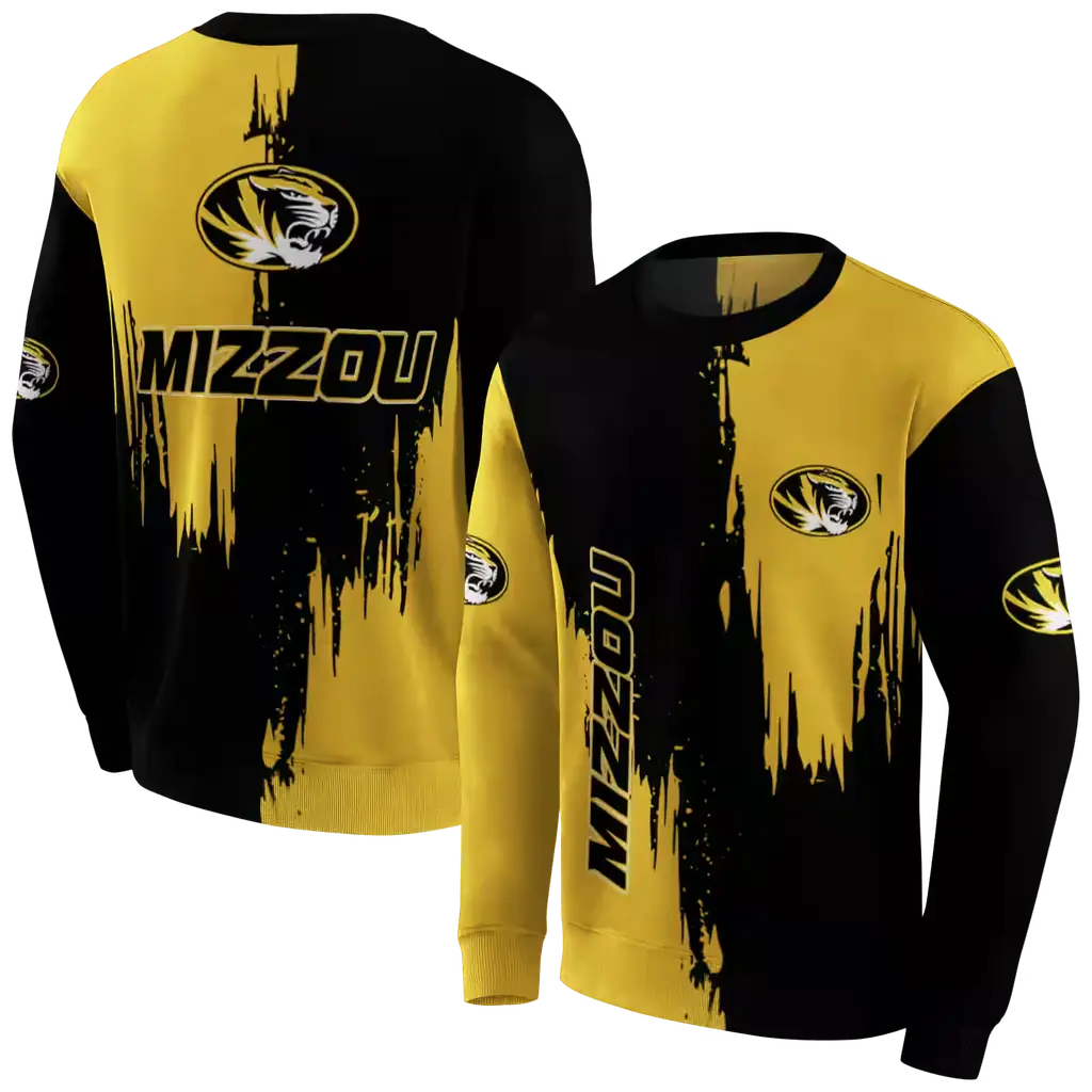 missouri tigers splatter effect black hoodie premium grade missouri tigers splatter effect black hoodie premium grade