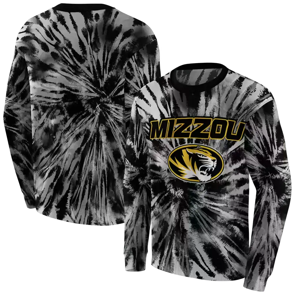missouri tigers tie dye pattern black hoodie premium grade missouri tigers tie dye pattern black hoodie premium grade