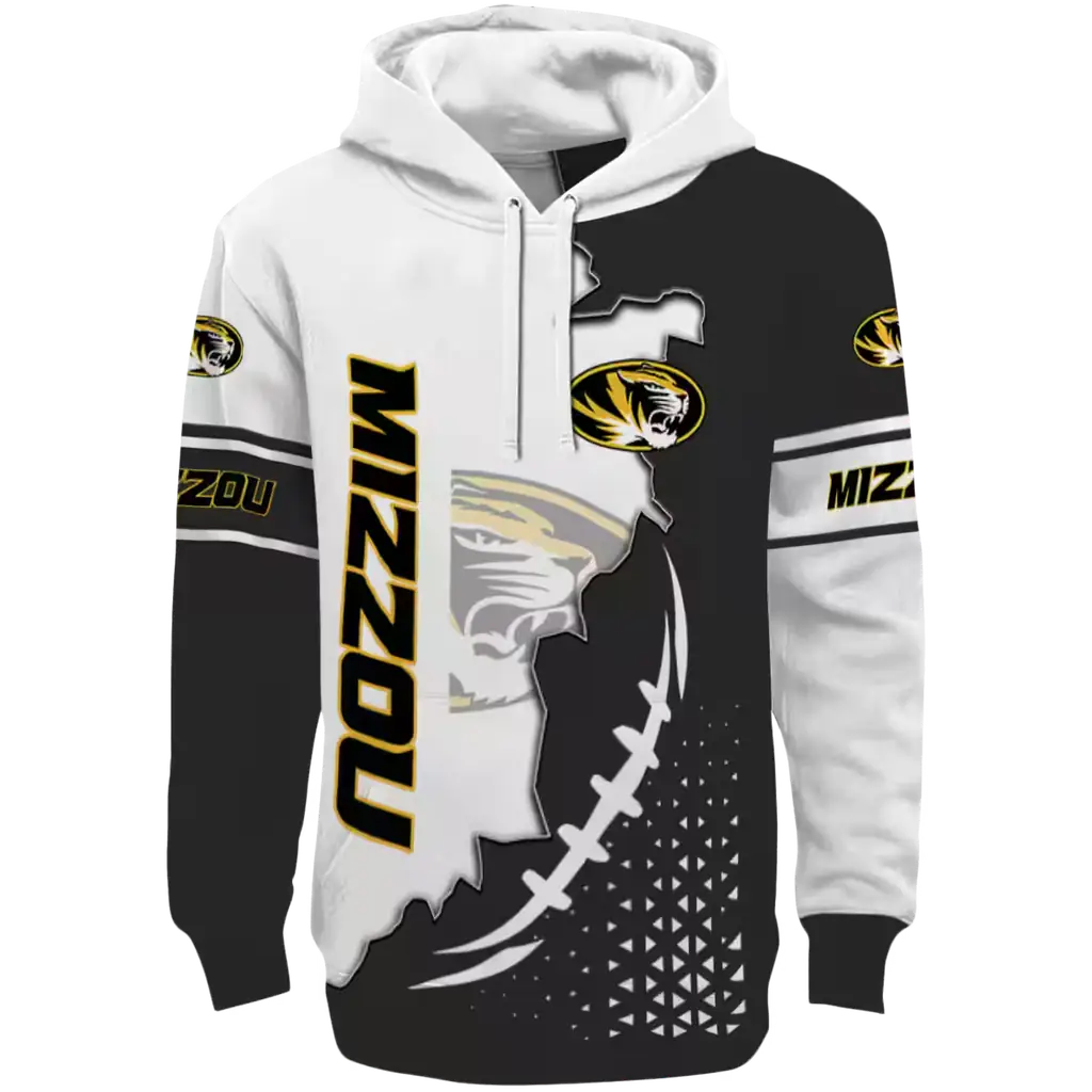 missouri tigers triangular pattern black white hoodie best selling missouri tigers triangular pattern black white hoodie best selling