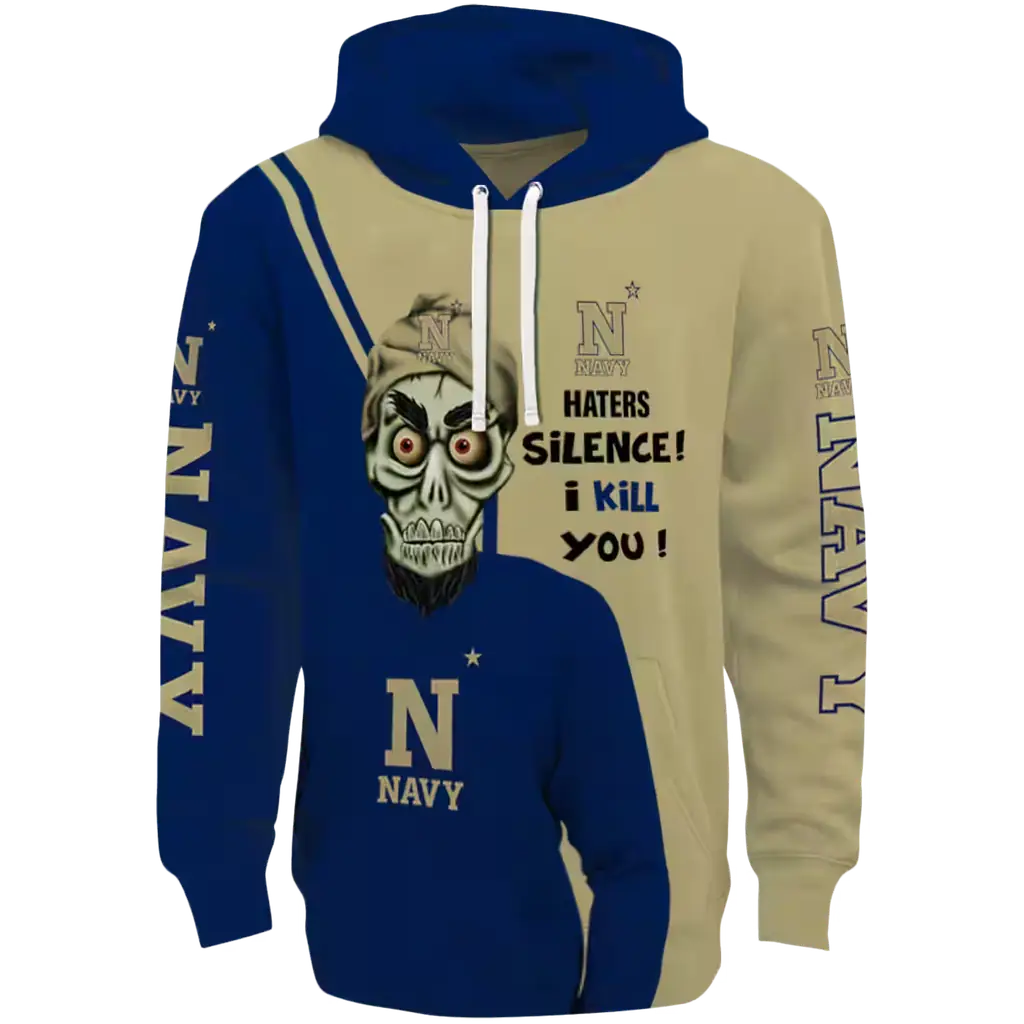 navy midshipmen achmed skull blue hoodie best selling navy midshipmen achmed skull blue hoodie best selling