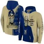 navy midshipmen achmed skull blue hoodie best selling