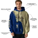 navy midshipmen achmed skull blue hoodie best selling