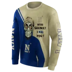 navy midshipmen achmed skull blue hoodie best selling