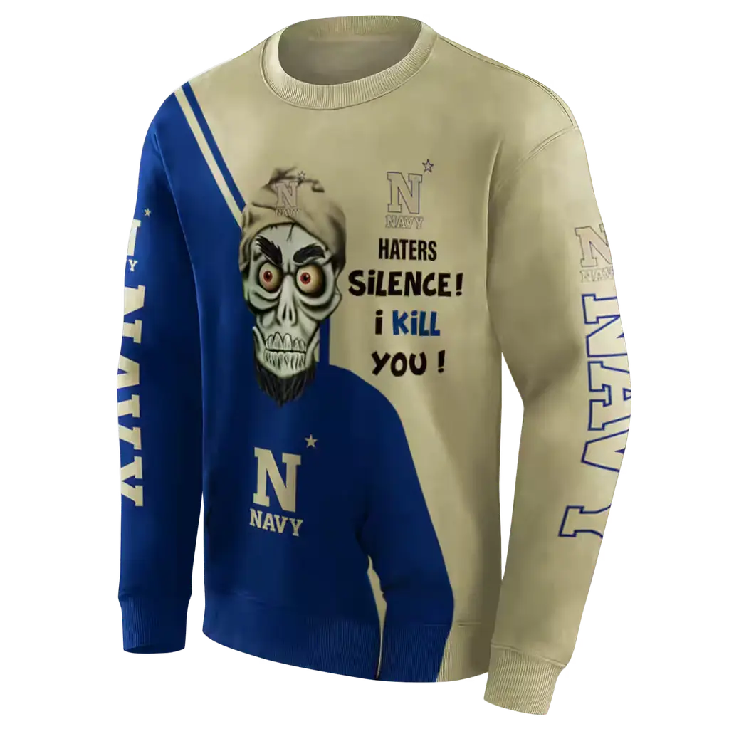 navy midshipmen achmed skull blue hoodie new arrival navy midshipmen achmed skull blue hoodie new arrival