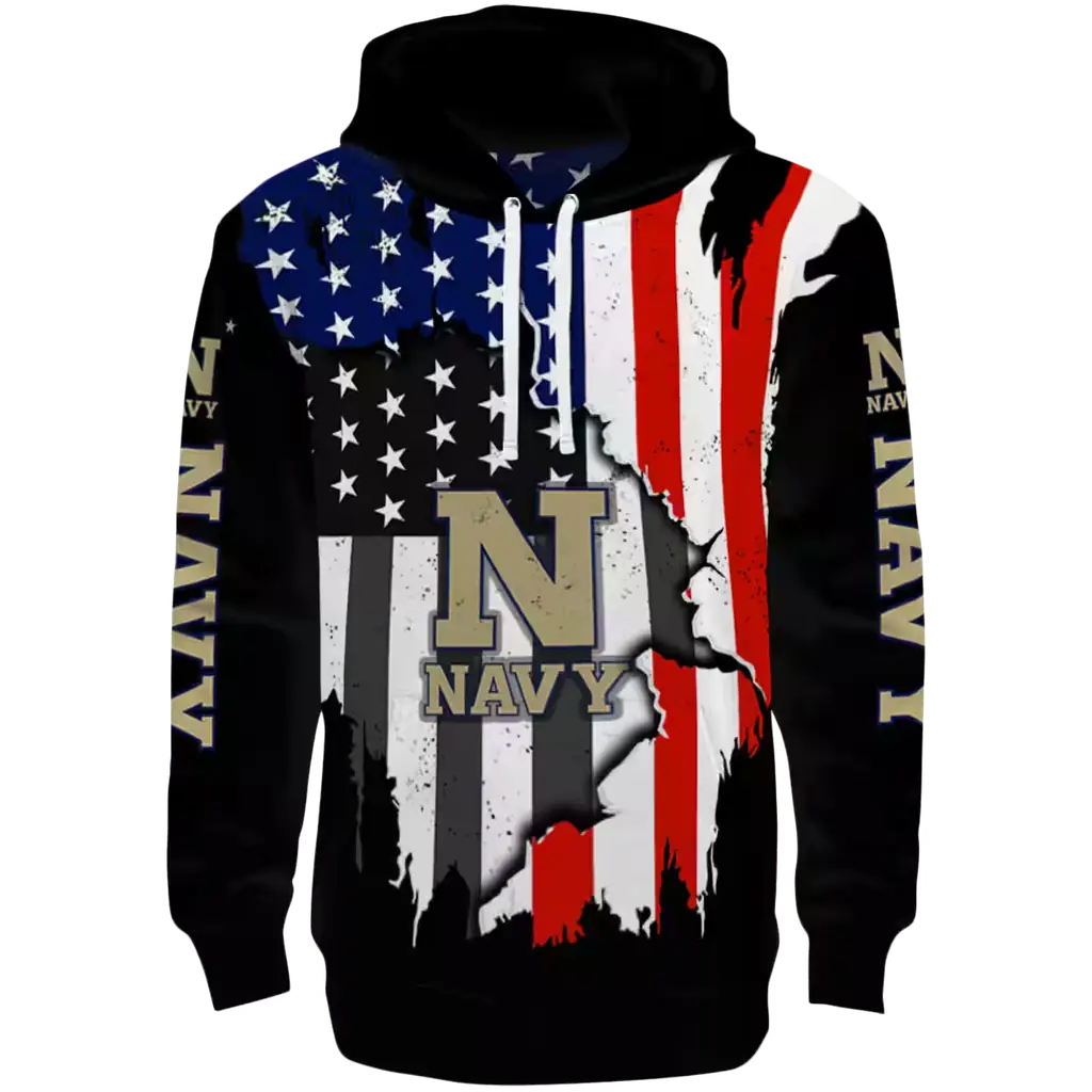 navy midshipmen american pride black hoodie best selling navy midshipmen american pride black hoodie best selling