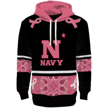 navy midshipmen awareness ribbon black pink hoodie best selling