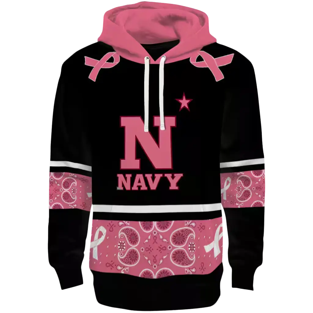 navy midshipmen awareness ribbon black pink hoodie best selling navy midshipmen awareness ribbon black pink hoodie best selling