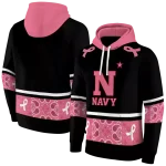 navy midshipmen awareness ribbon black pink hoodie best selling