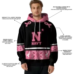 navy midshipmen awareness ribbon black pink hoodie best selling
