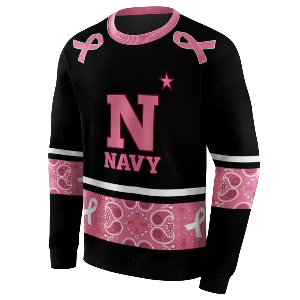 navy midshipmen awareness ribbon black pink hoodie new arrival navy midshipmen awareness ribbon black pink hoodie new arrival